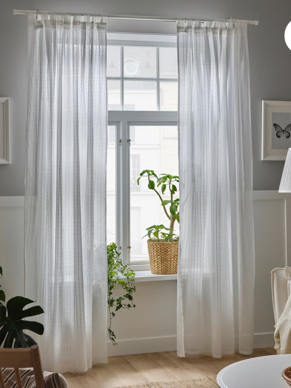 IKEA Matilda Sheer White Curtain Panel Pairs (6 individual panels, 3 pairs) - Picture 2 of 8